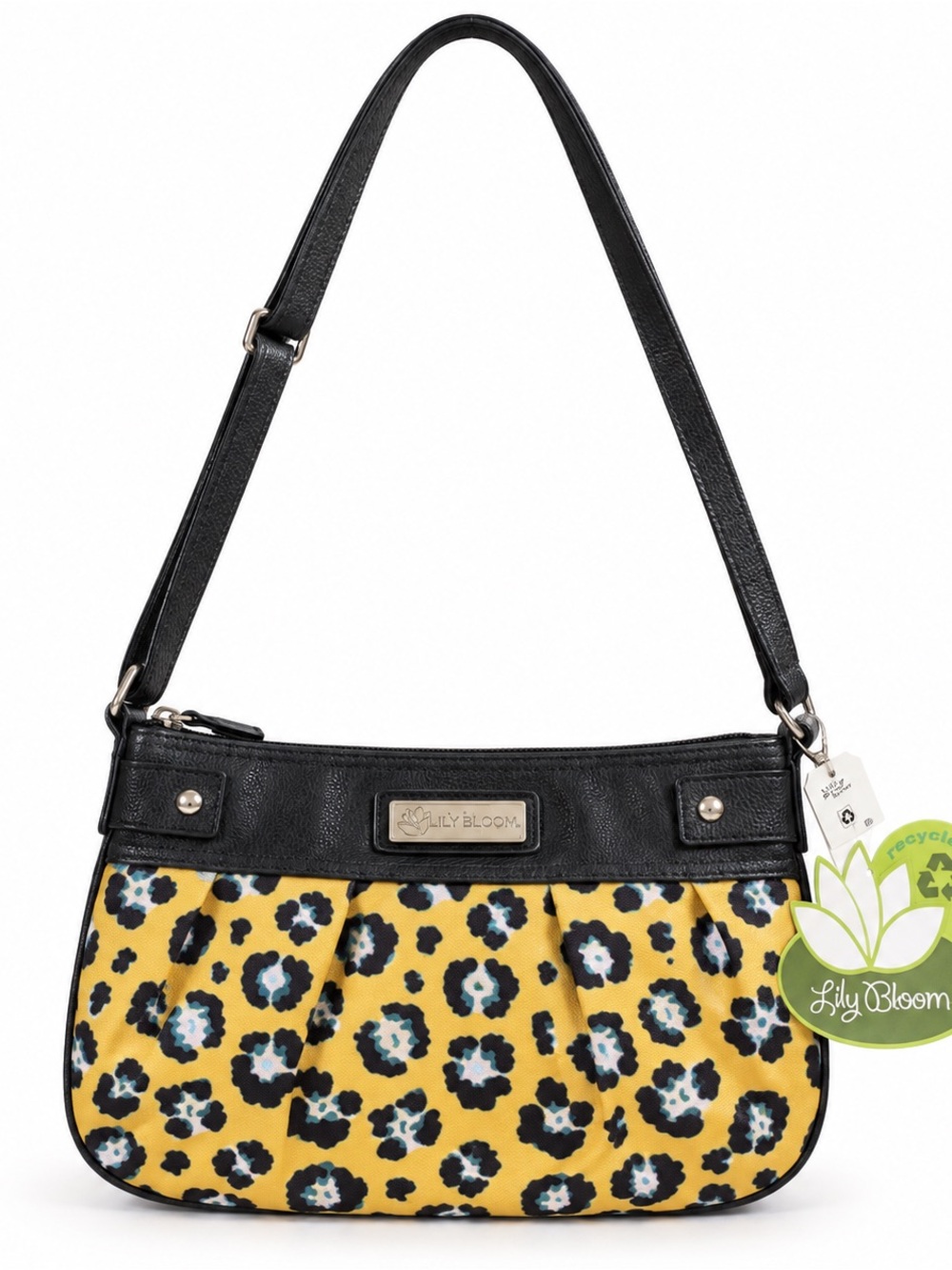 NWT Lily Bloom Small Yellow Leopard Print Shoulder Bag